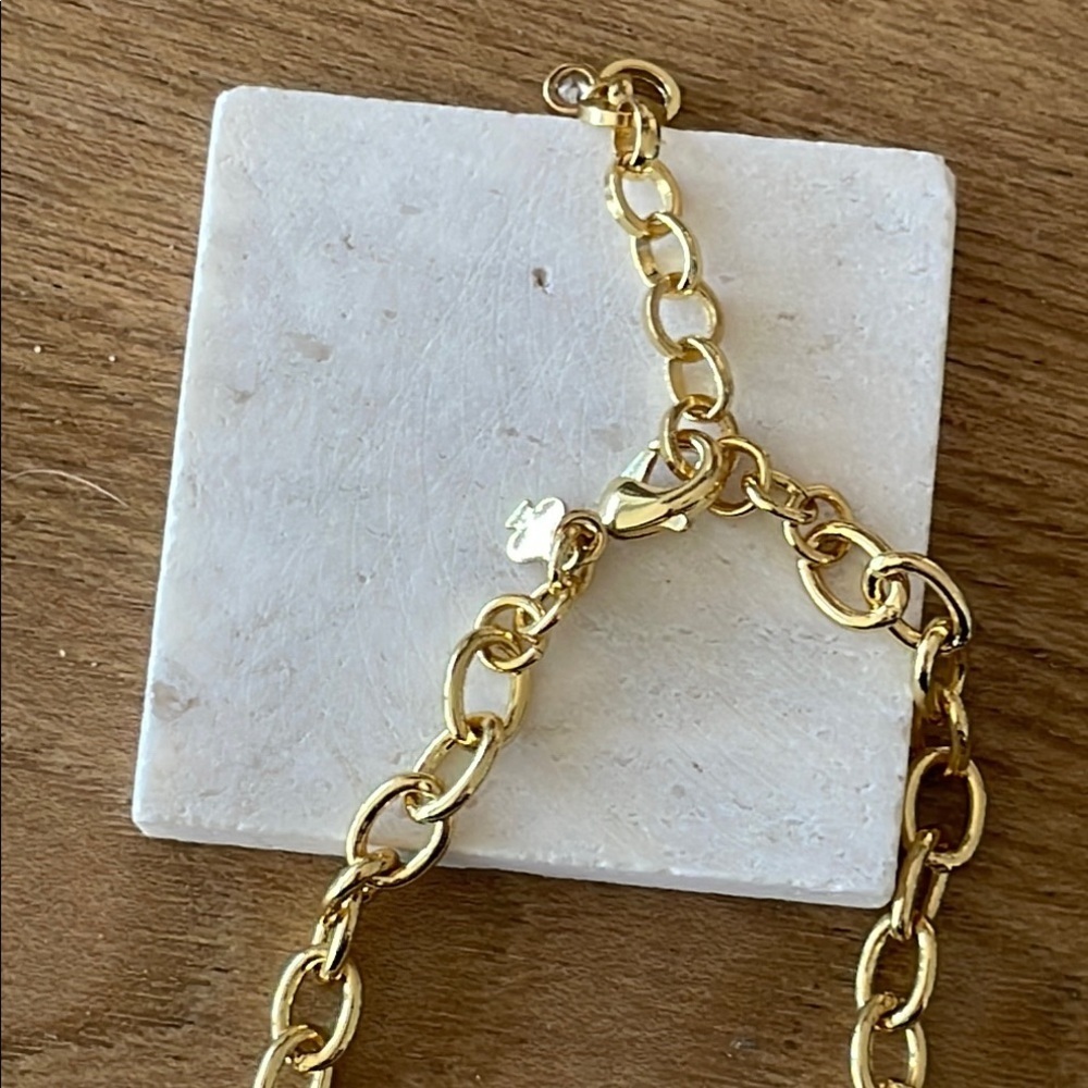 Kate Spade Coffee Donut Charm Necklace Gold Tone Novelty Gift - Picture 7 of 8